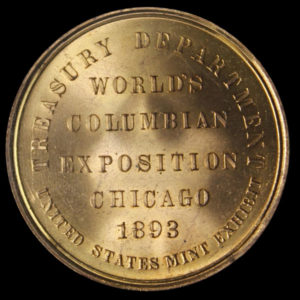 Worlds Columbian Exposition Official Medal Large Letters