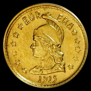 Hart’s Gold Coins of the West 1915, Round Minerva