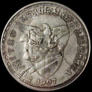 2020 Wilson Dollar over-struck on a 1907 S Philippine Peso