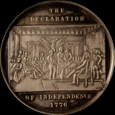 Centennial Declaration of Independence four seated / Washington Ornamental Bust