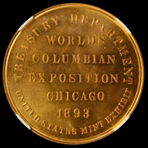 HK-154 Worlds Columbian Exposition Official Medal Large Letters