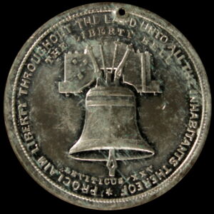 HK-29 1876 Centennial Small Liberty Bell With Star / Independence Hall With Trees SCD