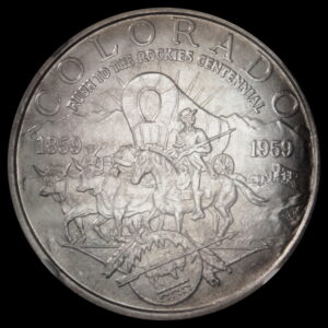 HK-542 1959 Colorado “Rush to the Rockies” Centennial Official Silver SCD