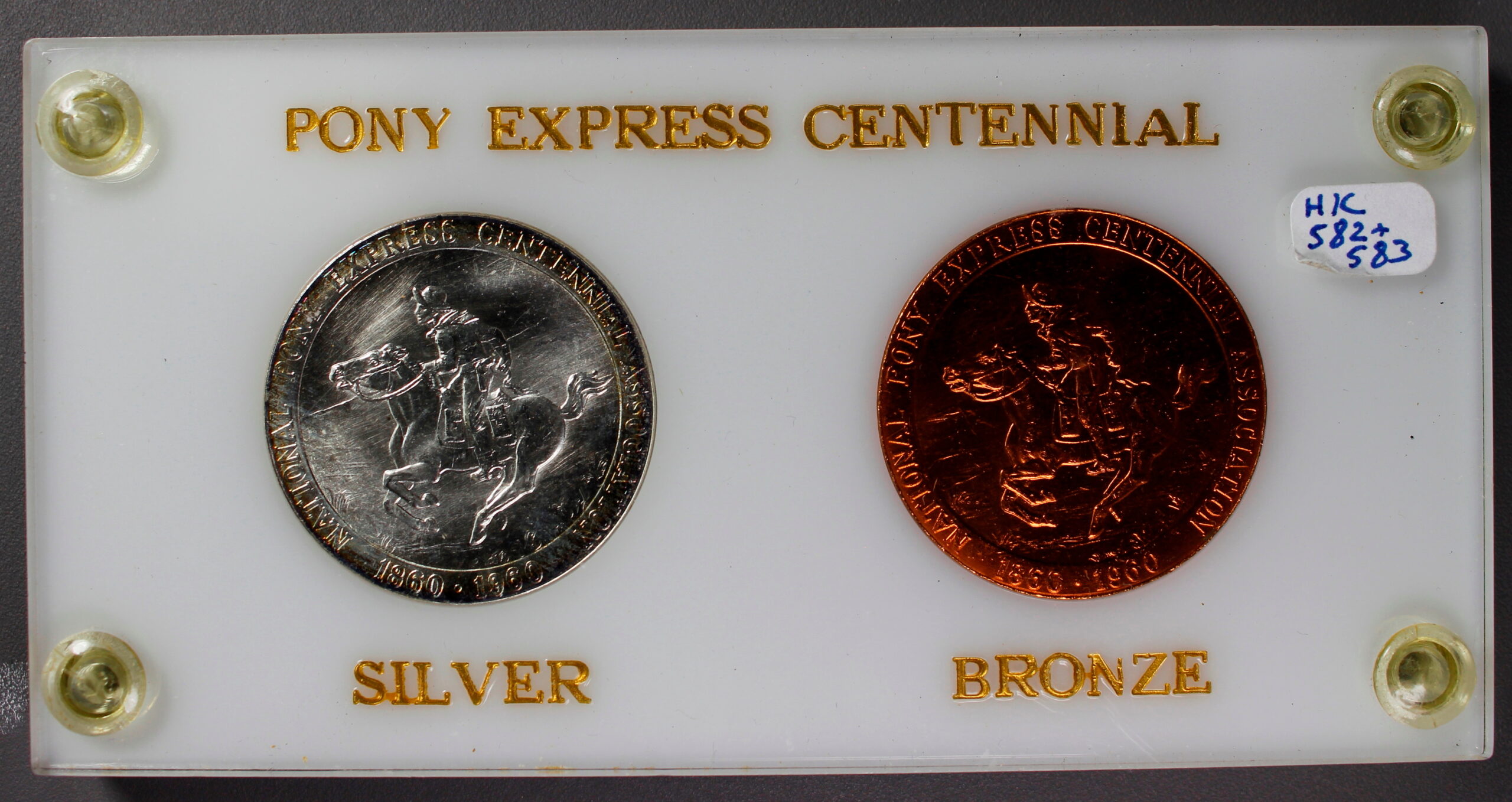HK-582 & 583 1960 Pony Express Centennial SCD – two piece set