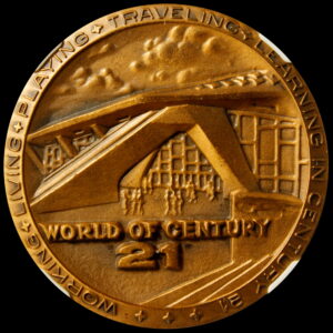 1962 Century 21 Exposition High Relief Bronze World of Century 21 SCD