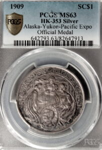 HK-353 1909 Alaska-Yukon-Pacific Exposition Official SCD – Silver