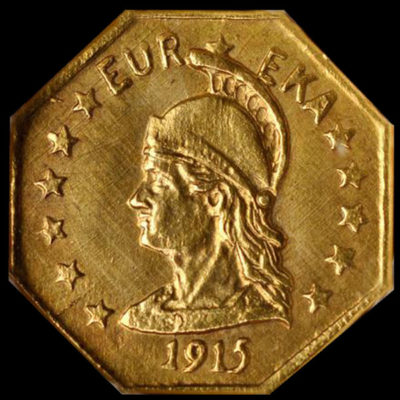 Hart’s Gold Coins of the West 1915, Octagonal Minerva