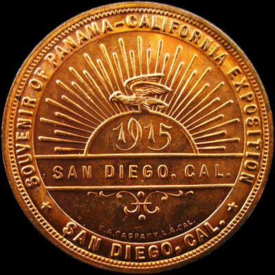 Panama-California Souvenir with Rays / Canal Opening