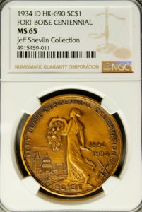 HK-690 1934 Fort Boise Centennial SCD