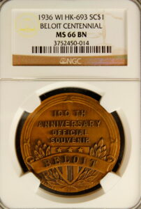 HK-693 1936 Beloit Wisconsin Centennial SCD