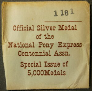 HK-582 1960 Pony Express Centennial SCD