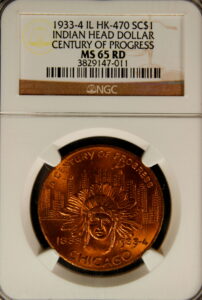 HK-470 1933-34 Century of Progress Indian Head SCD
