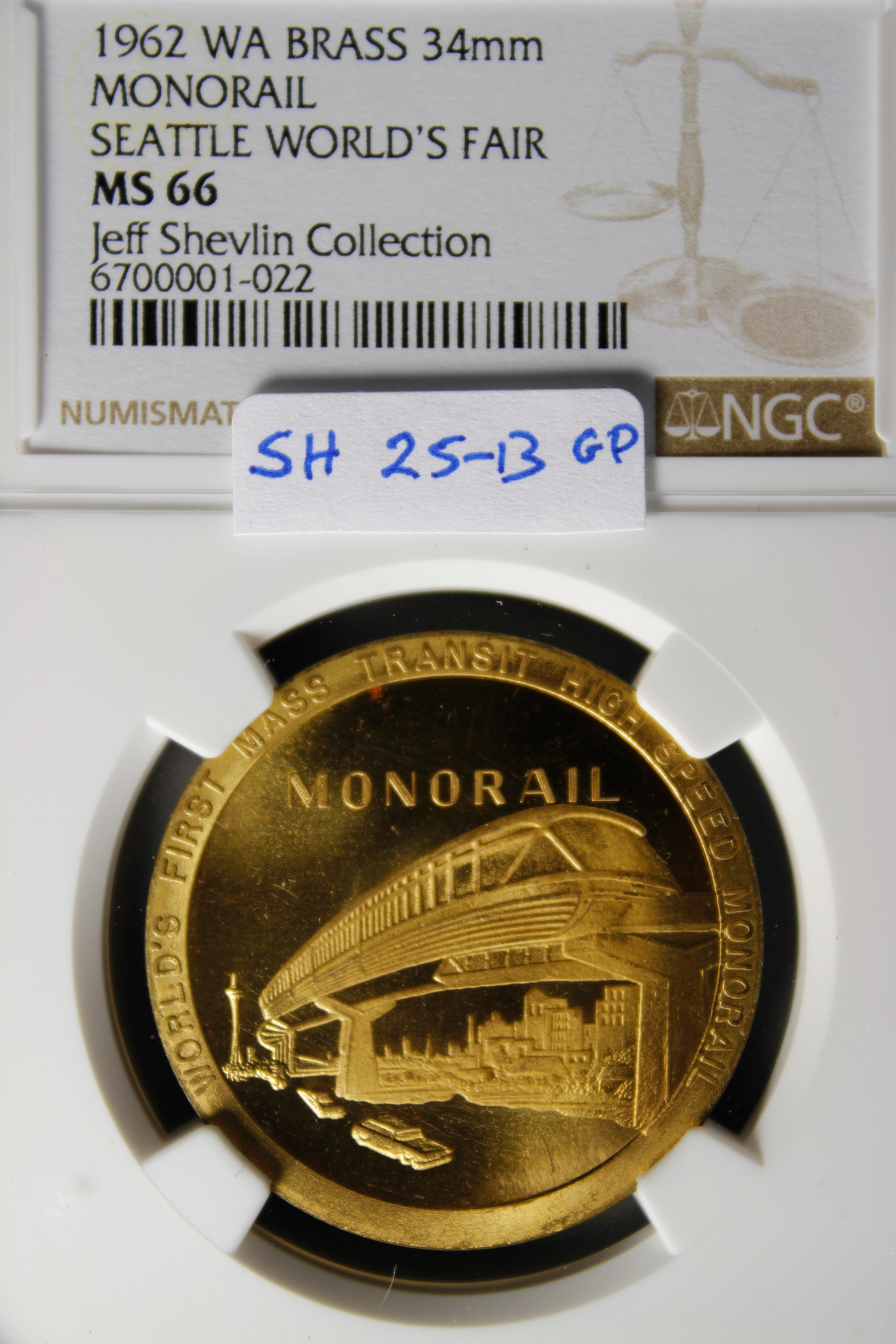 1962 Century 21 Exposition Low Relief Monorail SCD