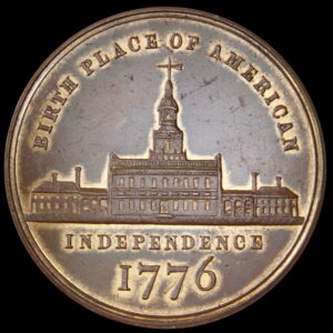 HK-50 1876 Centennial Seated Liberty / Small Independence Hall SCD