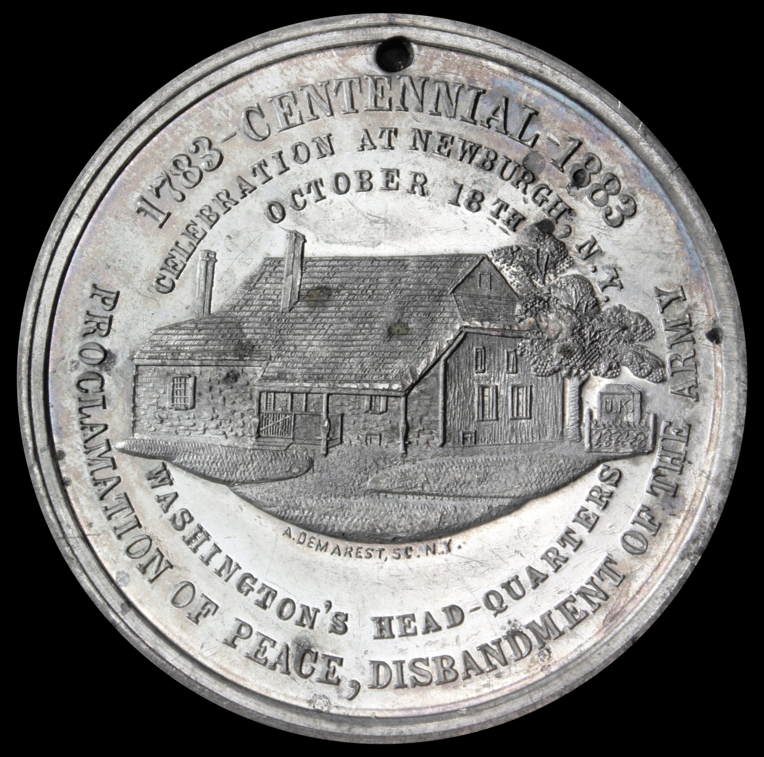 HK-135 1883 Washington’s Headquarters at Newburgh and Coat of Arms SCD