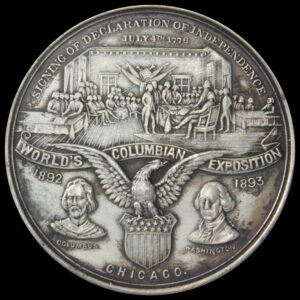HK-156 1893 Columbian Exposition Declaration of Independence Silver SCD