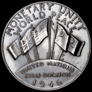 HK-871 1946 United Nations Monetary Pattern Silver SCD