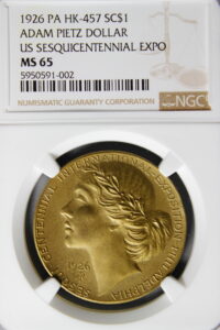 HK-457 1926 U.S. Sesquicentennial Exposition Adam Pietz SCD