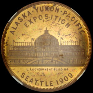 HK-367 1909 Alaska-Yukon-Pacific Exposition Symmetrical Rays Alaska “SK” – Schwaab SCD