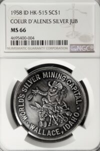 HK-515 1958 Coeur D’Alene’s Silver Jubilee Antiqued SCD