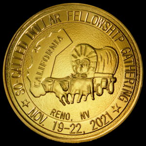 8th So-Called Dollar Fellowship Gathering “Brass” Medal struck by Daniel Carr