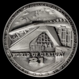 1962 Century 21 Exposition High Relief Silver World of Century 21 SCD