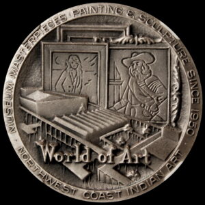 1962 Century 21 Exposition High Relief Silver World of Art SCD
