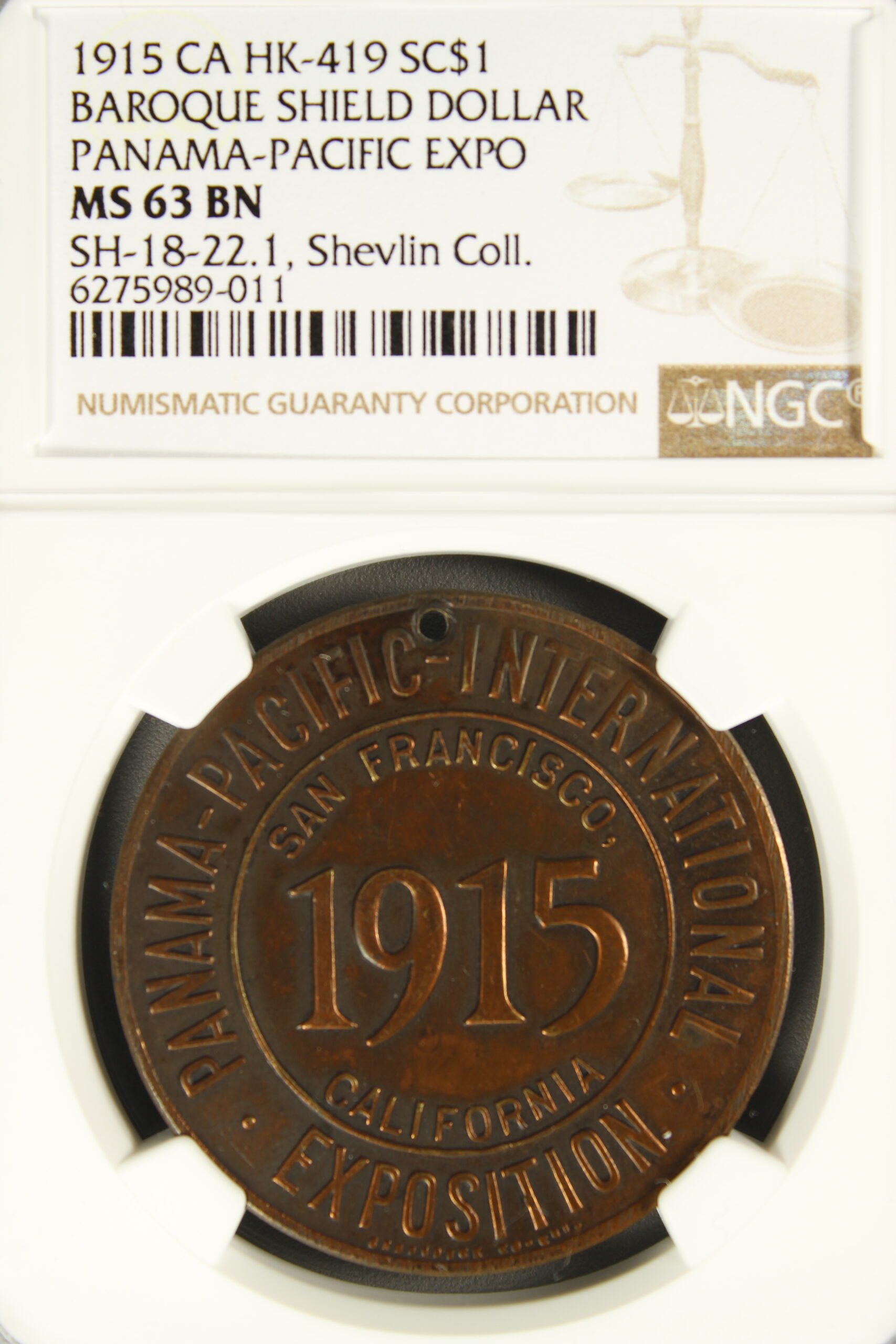 HK-419 1915 Panama-Pacific International Exposition Nebraska State SCD