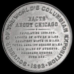 HK-169 1892 Columbian Exposition Columbus Landing / Chicago Facts SCD