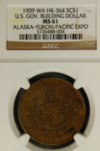 HK-364 AYPE U.S. Mint Reverse / Government Building 6 & 5 Flags SCD