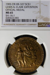 HK-327 1905 Lewis and Clark Exposition Official Bronze SCD