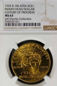 HK-470A 1939 Century of Progress Liberty with Indian Head SCD