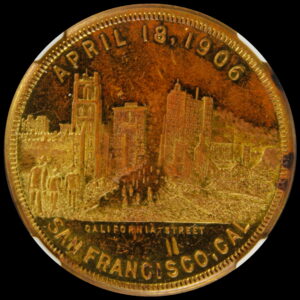HK-341 1906 Gold-Plated San Francisco Earthquake SCD