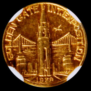 HK-487C 1939 Golden Gate International Exposition Charbneau 1939 Gold-Plated Sterling Silver J7 SCD