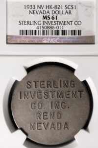 HK-821 1933 Silver Pedley-Ryan Sterling Investment Company SCD