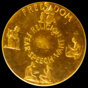 HK-873 1949 United Nations Monetary Pattern Gold SCD