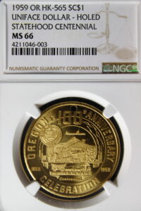 HK-565 1959 Oregon Statehood Centennial Uniface SCD