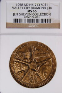 HK-713 1958 Valley City North Dakota Diamond Jubilee SCD