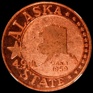 HK-532 1959 Alaska-Hawaii Statehood Bright Copper SCD