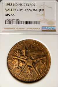 HK-713 1958 Valley City North Dakota Diamond Jubilee SCD