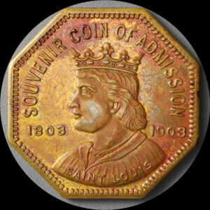 HK-306 1904 Louisiana Purchase Octagonal Souvenir Coin SCD
