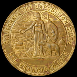 HK-415 1915 Panama-Pacific International Exposition Standing Minerva / Tower of Jewels Type A SCD