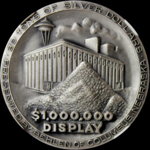 1962 Century 21 Exposition High Relief Silver Million Dollar Display SCD