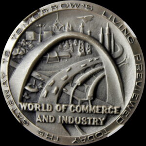 1962 Century 21 Exposition High Relief Silver Commerce & Industry SCD