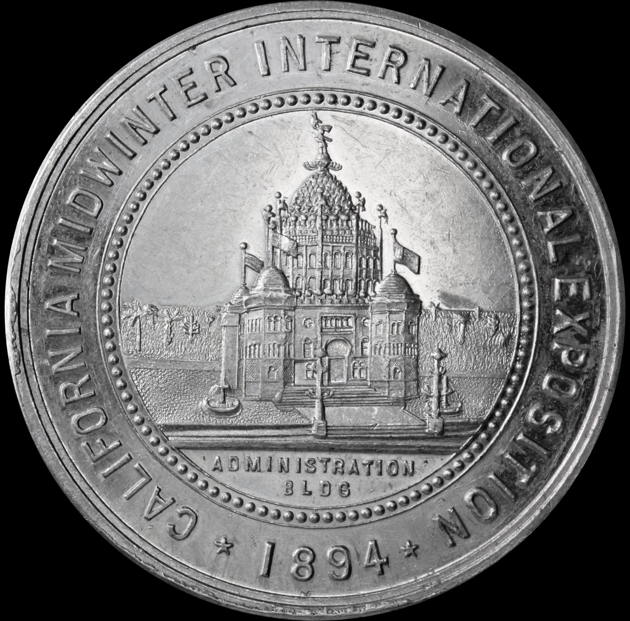 HK- 1894 California Midwinter Exposition very large Souvenir Medal
