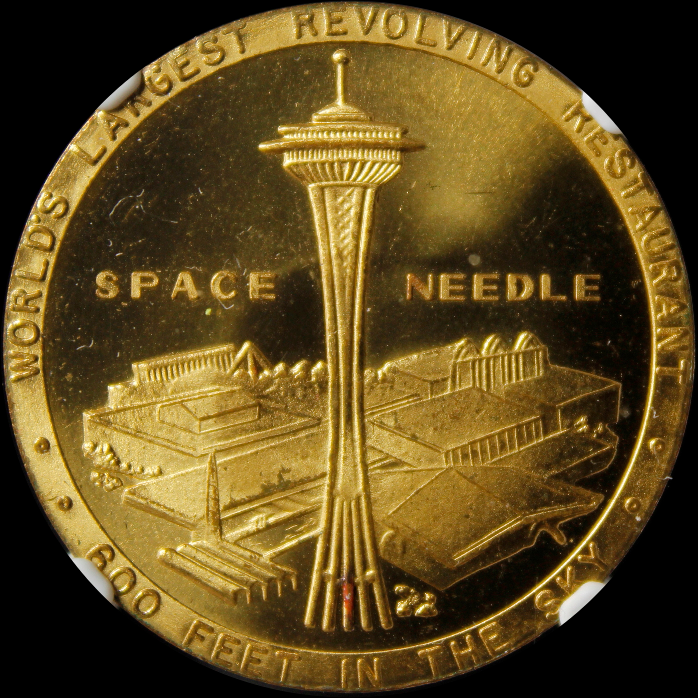 ★希少コレクション　バーナーメタル　テーラーメイド ゴールド 1962 Century 21 Exposition Low Relief Space Needle SCD | So-Called