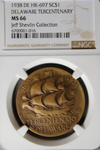 HK-697 1938 Delaware Tercentenary SCD