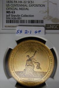 HK-22 1876 U.S. Centennial Exposition Official SCD