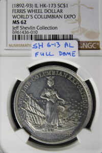 HK-173 1892 Columbian Exposition Columbia / Ferris Wheel SCD