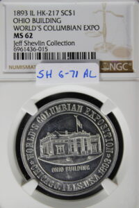 HK-217 1893 Columbian Murdock Ohio State Building Mother Ohio SCD